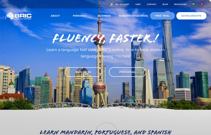 BRIC Language Learning website